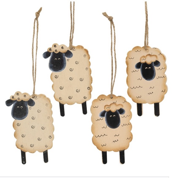 Sheep Ornaments With Hanger 4/bag - Picture 11 of 12